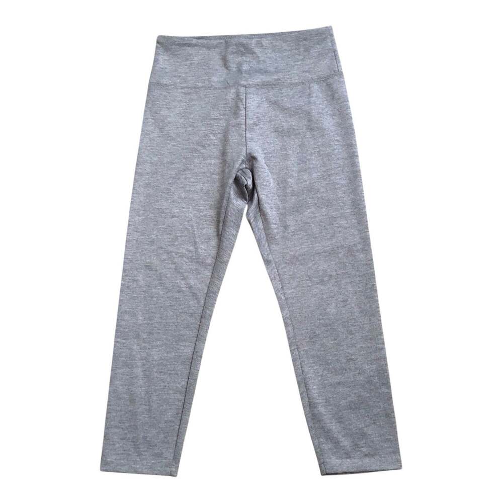 Bally Leggings Womens M Gray Heathered High Rise Crop Stretch Yoga Athletic
